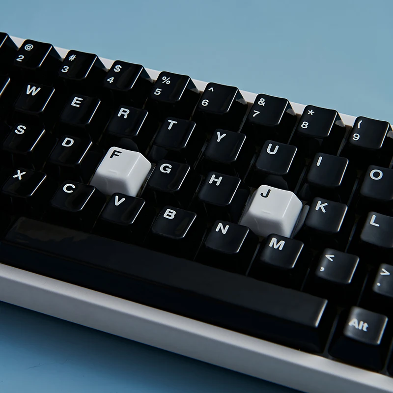 Keramik-Tastenkappen „Bergsee“ – glasierte FJ-Positionierungstasten mit einheitlicher RGB-Diffusion, mechanische Tastatur, handwerklich hergestellte Kappen Image