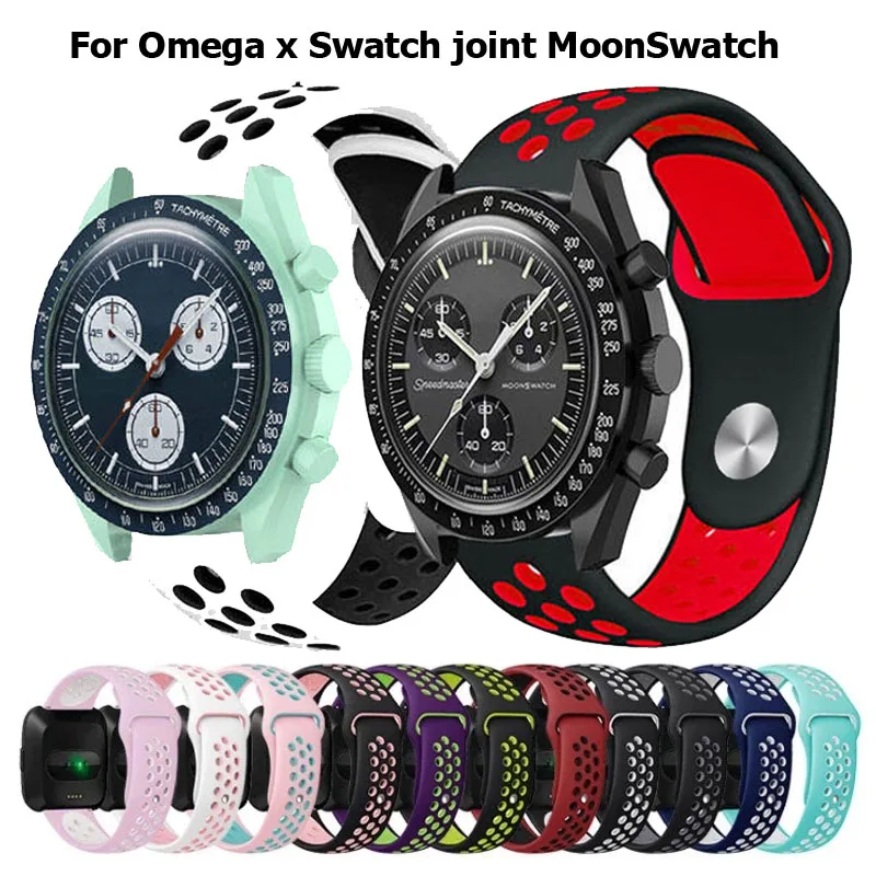 22 mm 20 mm Silikonarmband für Omega x Swatch Joint MoonSwatch Armband für Zeblaze Btalk 3 Plus Vibe 7 7 Pro Lite/GTR GTS 3 3Pro Image