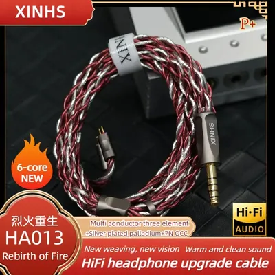 XINHS HA013 HiFi-Kopfhörer-Upgrade-Kabel 6-adriges Audiokabel 0,78 mm IE900, geeignet für Sennheiser Image