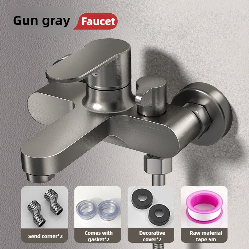 Badezimmer Dusche Wasserhahn Mischventil Dusche Dusche Set Badezimmer Badewanne Mischschalter Dreifach Warm und Kalt Wasserhahn