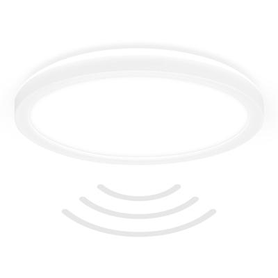 B.K.LICHT LED Deckenleuchte "BKL1604 Ultraflache LED Badleuchte, mit Microwavesensor, IP44", weiß, Ø 29,00cm H: 3,00cm, Lampen, 4.000K, 2.400 Lm, 18W, indirekte Hintergrundbeleuchtung, ⌀29cm, Weiß Image