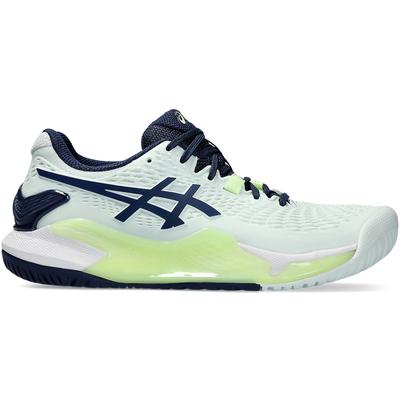 Asics Gel-Resolution 9 Damen Blau Tennisschuhe Image