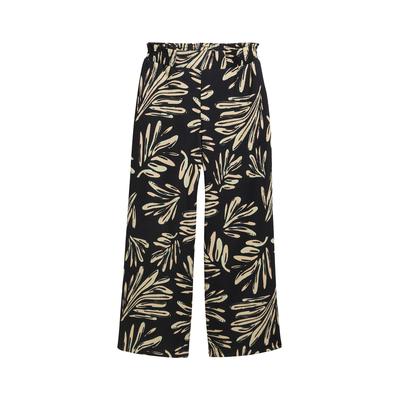 TOM TAILOR DENIM Damen High Waist Culotte Hose, schwarz, Gemustert, Gr. XXL Image