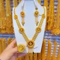 Dubai Nuova collana placcata oro 24 carati, orecchini, anelli, festa romantica per le donne, regalo