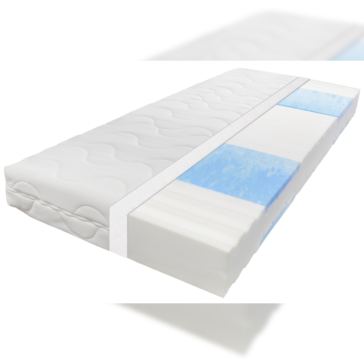 Sleepneo Blue Vision Matratze 100x200, Höhe 19cm, 7-Zonen Kaltschaummatratze H3, Blauer Engel, Öko-Tex zertifiziert, Made in Germany Image