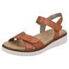 Riemchensandale REMONTE, Damen, Gr. 37, braun (nuss), Leder, unifarben, casual, Schuhe, Plateau, Sommerschuh, Sandalette mit Lite ´n Soft Ausstattung