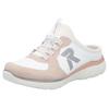 Clog RIEKER SPORT, Damen, Gr. 37, rosa (weiß, rosé), Lederimitat, Textil, sportlich, Schuhe, Sabot, Schlupfschuh, Sommerschuh, Hausschuh in schmaler Form