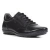 Schnürschuh GEOX, Herren, Gr. 42,5, schwarz, Leder, Textil, klassisch, Schuhe, Business Schuh, Sneaker in eleganter Form