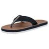Zehentrenner RIEKER, Herren, Gr. 42, blau (nachtblau), Nubukleder, unifarben, casual, Schuhe, Sommerschuh, Strandschuh, Badeschuh, Poolslide mit Zehensteg