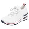 Slip-On Sneaker REMONTE, Damen, Gr. 44, weiß, Textil, Lederimitat, sportlich, Schuhe, Freizeitschuh, Halbschuh, Slipper mit modischem Keilabsatz