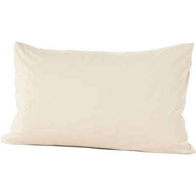 Kissenbezug PRIMERA "Primera Mako-Feinjersey Kissenbezug im Doppelpack", beige (ecru), B:40cm L:60cm, Feinjersey, 100% gekämmte Baumwolle, Mako-Feinjersey, Kissenbezüge, In vielen Uni-Tönen Image