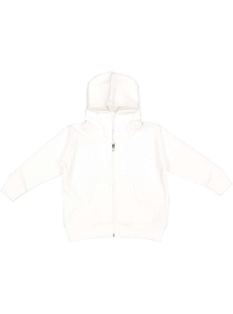 Rabbit Skins 3346 Toddler Zip Fleece Hoodie in White size 2 | Ringspun Cotton LA3346