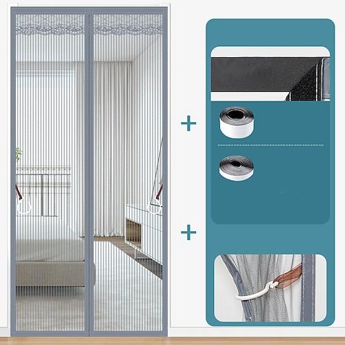 Porte moustiquaire magnétique portable, moustiquaire magnétique, moustiquaire de porte pour porte coulissante, garage, terrasse, cuisine, salon, fenêtre, chambre, bar, animal de compagnie et entrée