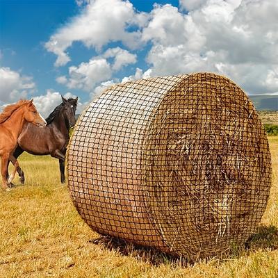 TEMU A Round Feeding Net For Horses, Sized 4 By 4 Feet, Featuring A Knot- For Gradual Feeding. This Feed Net Is Ideal For Animals, Such As Horses, Cattle, And Sheep. Image