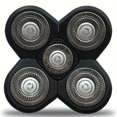 TEMU 5 Shaver Spare Blades, 5d Intelligent Floating Shaver Head, Universal Multifunction Shaver, 1 Machine Multipurpose Type, Men's Shaver Replacement Head, Automatic Grinding, Durable, Sharp, Image