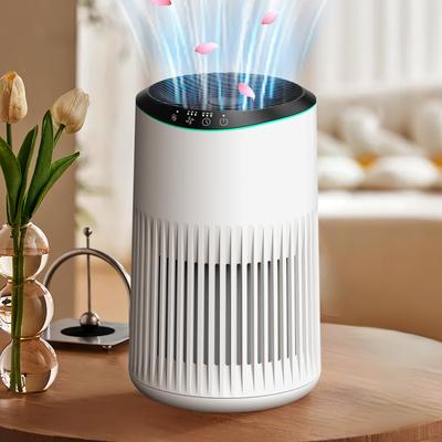 TEMU Mr2566 Bedroom , Indoor Hepa Filter For Smoke, Allergies, Pet Dander Odour With Scented Sponge, Compact With , White Image