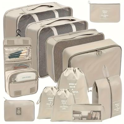 TEMU 12pcs/set Hook Makeup Bag, Travel Convenient, Suitcase Clothes And Underwear Organizer Pouch Image
