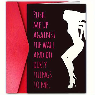 TEMU 1pc, Rude And Hilarious Birthday Card With Envelope (12cm*18cm), Best Friend, , Lover & , Dirty Joke, Unusual Items, Funny Birthday Greeting Card, And Things To Me. Image