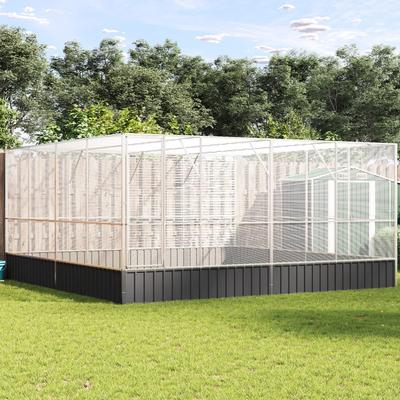 TEMU 1pc Large Outdoor Bird Cage, Aviary Enclosure, 418x414x212 Cm, Pet Bird House With Protective Base Image