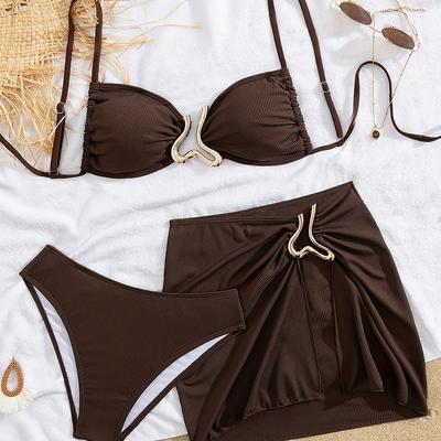 TEMU Summer Women's Fashion Solid Color Set Image