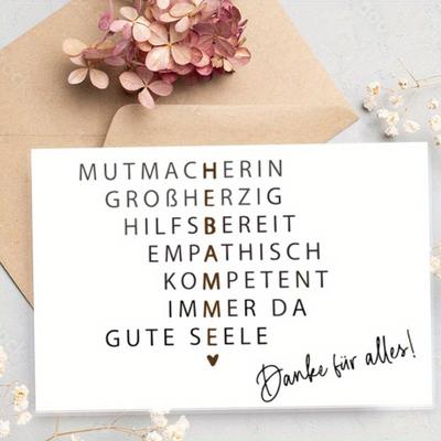TEMU 1pc Humorous German Midwife Thank You Card With - Birthday, Farewell, Or Spring Gift - Ideal For Doctors And Nurses Image