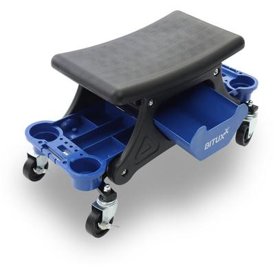 Bituxx Werkstatthocker mit Rollen Rollhocker 69x26x34 cm mit 4x 360° Rädern, 2x Bremse, 180 kg Image