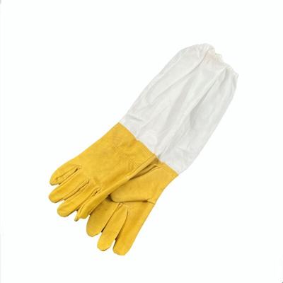 Linghhang - Imkerhandschuhe (Gelb l), Schützende Schaffellhandschuhe mit langen, strapazierfähigen Image
