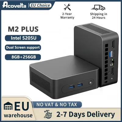 Acoveita M2 PLUS Mini-PC Mini-Computer Intel 5205U Bis zu 1,9 GHz 8 GB DDR4 256 GB SSD Windows 11 Desktop-Computer Mini-Desktop-PC
