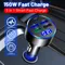 150W Car Charger PD QC3.0 USB Type-c Fast Charge Car Cigarette Lighter Plug 5 Port Car Charger with