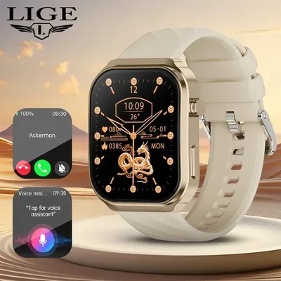 LIGE Neue U13 Smartwatch, 2,1-Zoll-3D-Quadratbildschirm, 320 x 386 Auflösung, Herzfrequenz- und Image