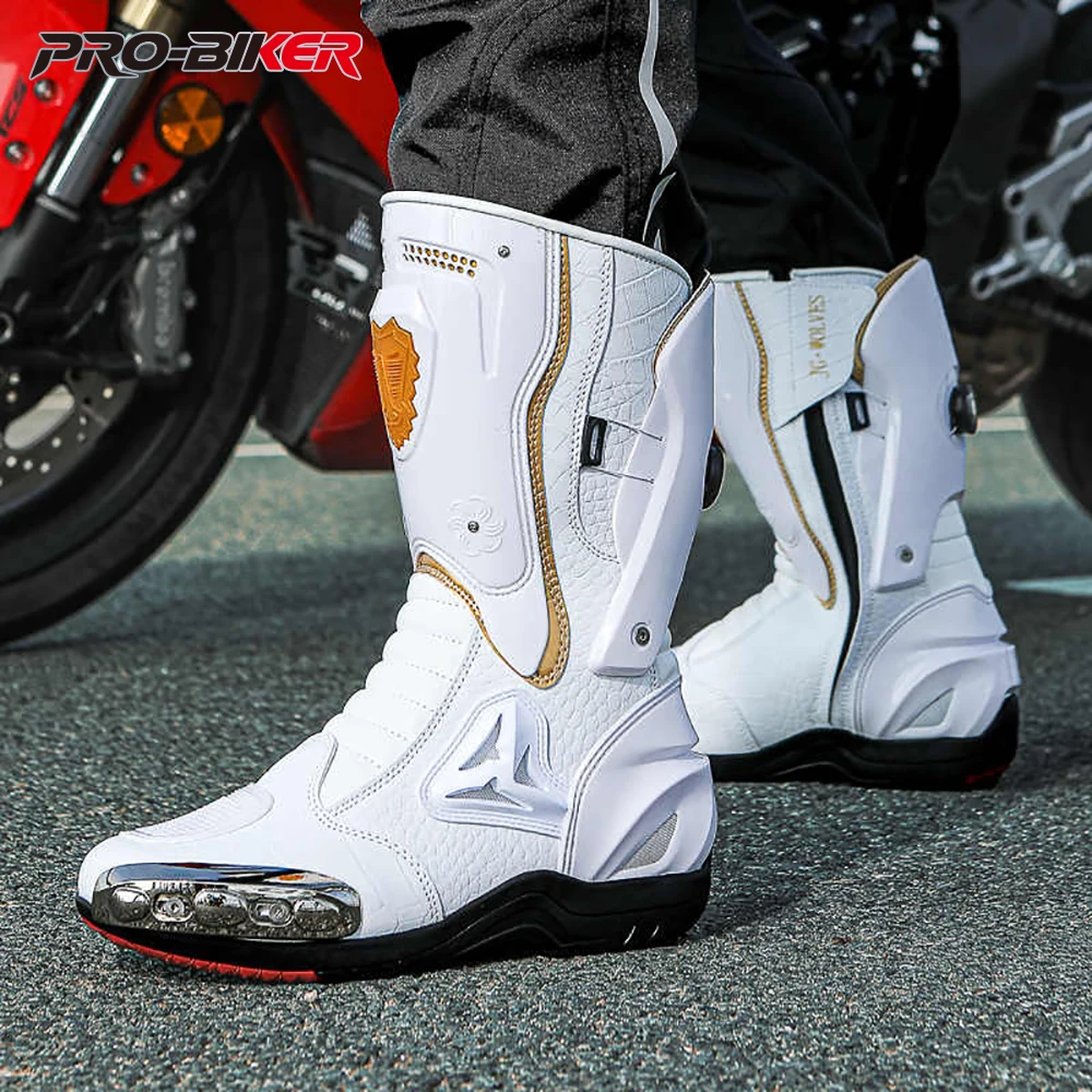 36-47 Leder Motorrad Stiefel Männer Anti-slip Motorradfahrer Schuhe Abenteuer Touring Motocross Bike Stiefel Motorrad Zubehör