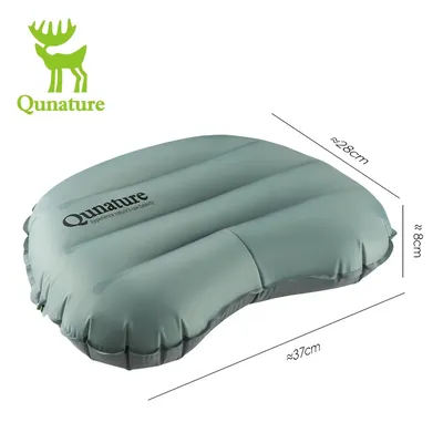 Qunature Inflatable Pillow Outdoor Travel Pillow Lightweight Sleeping Bag Tent Nap Air Cushion Pillow Neck Protection Camping