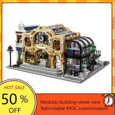 3050PCS Ziegel Kreuz Modulare MOC Kreative street view Modell Bausteine Architektur DIY Bildung Image