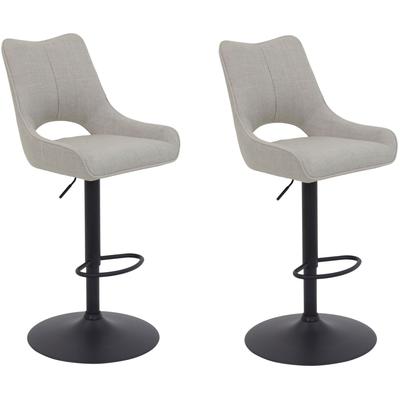 Barhocker HELA "ROCKPORT", beige, B:50cm H:96cm T:57cm, 100% Polyester, Hocker, drehbar,höhenverstellbar,Gasdruckfeder,Rückenausschnitt,Tellerfuß Image