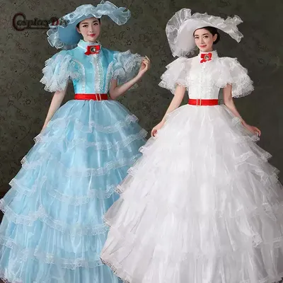 Viktorianisches Belle-Kleid für Damen, Prinzessinnenkleid, mittelalterliches Retro-Palastkostüm im Image