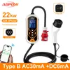 ADPOW 32A Typ2 EV-Ladegeräte 22 kW 5 Pins roter CEE-Stecker 5 m Kabel einstellbarer Strom EVSE WIFI