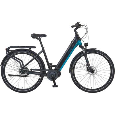E-Bike PROPHETE "Geniesser 5.8" Gr. 48, schwarz (schwarz, blau), E-Bikes, 48cm, 28 Zoll (71,12cm)