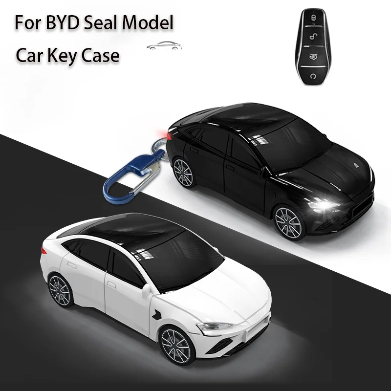 Für byd seal auto modell fernbedienung schlüssel etui für byd lied plus atto 3 han ev tang dm qin seal delphin kreative schutzhülle fob Image