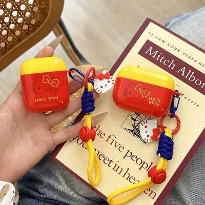 Cute Cartoon Sanrio Hello Kitty Wireless Headset Protective Cover for AirPods 1 2 3 Pro AirPods 4 and Pro2 Convenient To Carry Image