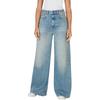 Schlagjeans PEPE JEANS "WIDE LEG JEANS UHW", Damen, Gr. 28, Länge 34, used dirty blau, Denim/Jeans, Obermaterial: 100% Baumwolle, casual, weit lang, Jeans