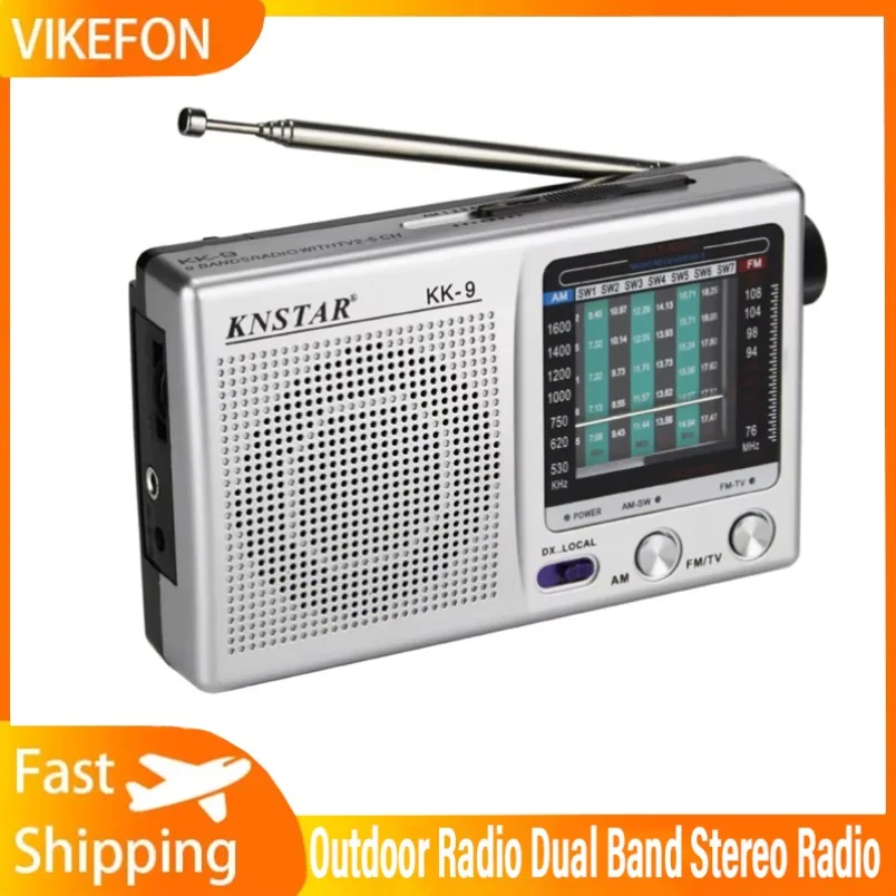 Außenradio, integrierter Lautsprecher, tragbares Mini-Radio SW/AM/FM, batteriebetriebene Teleskopantenne für den Notfallgebrauch im Innen- und Außenbereich Image