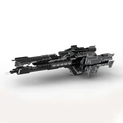 7358PCS Moc Star Battle HALO UNSC FRIGATE - BIG Modell Bausteine Ziegel Kreative Montage Image