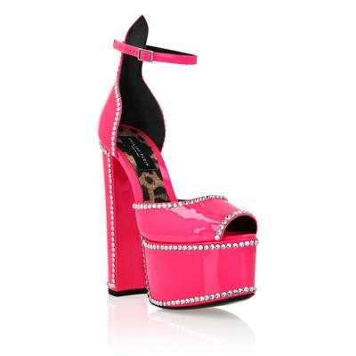 Patent Leather Platform Sandals Hi-Heels Image