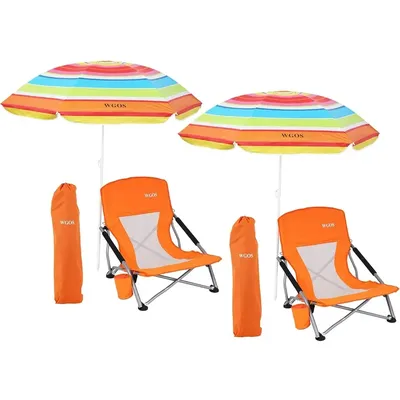 Camping Chairs with Cooler Bag Padded Folding Camping Chair for Adults Adjustable Armrest Foldable