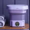 8L Foldable Washing Machine Portable Socks Underwear Panties Retractable Household Washing Machine 3