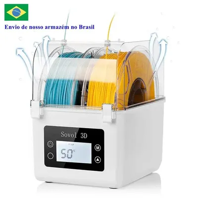 2025 Sovol 2 Rolls Filament Dehydrator Spool Holder Filaments Dry Box for 1.75mm, 2.85mm ABS PLA