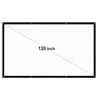 70'' 100'' 120'' Portable Projector Screen HD 16:9 White Dacron Projection Screen Foldable for Home