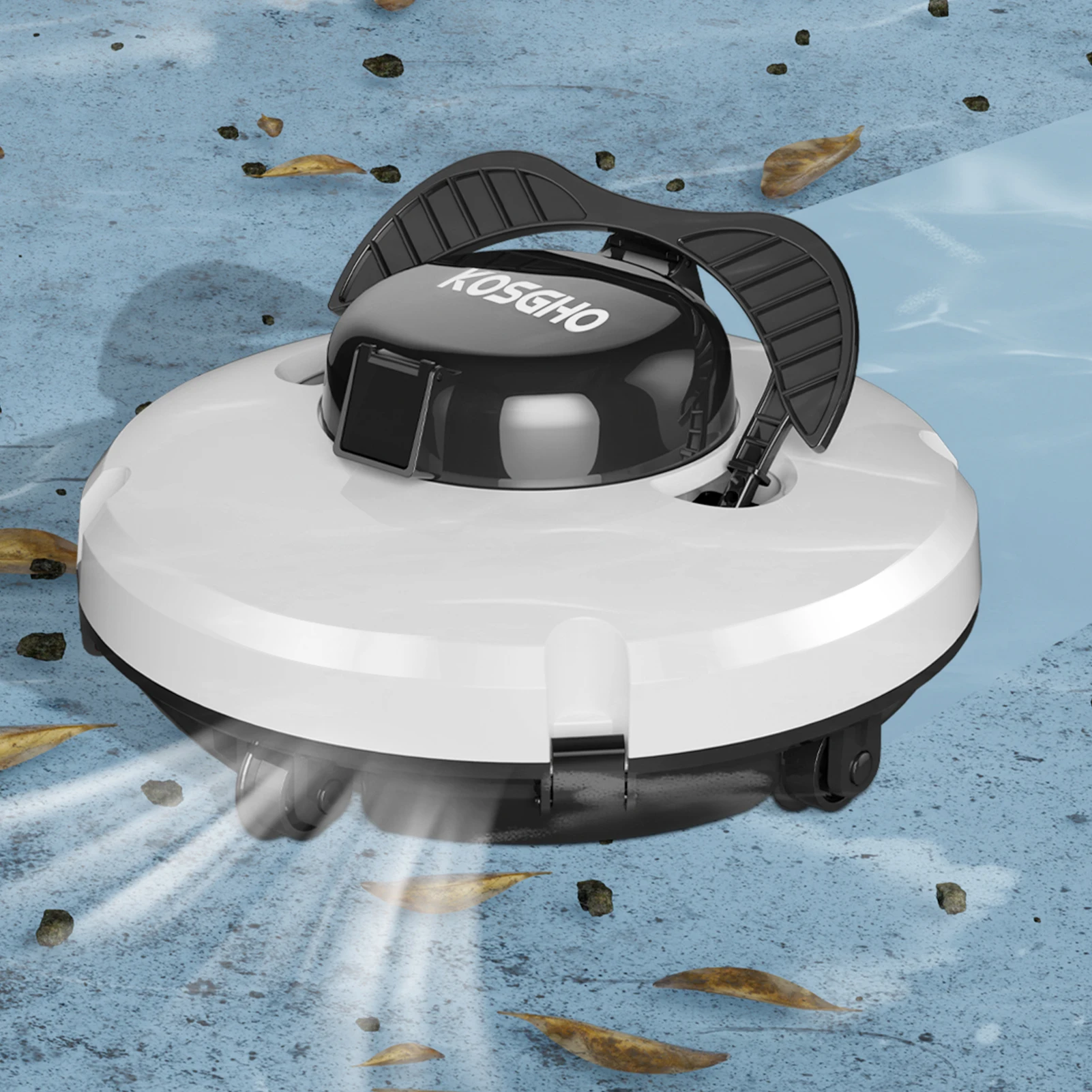 Aspirateur de piscine robot sans fil avec double moteur, stationnement autonome pour piscines à sol plat
