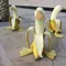Banane canard créatif décor de jardin Sculptures cour Vintage jardinage décor Art fantaisiste pelé