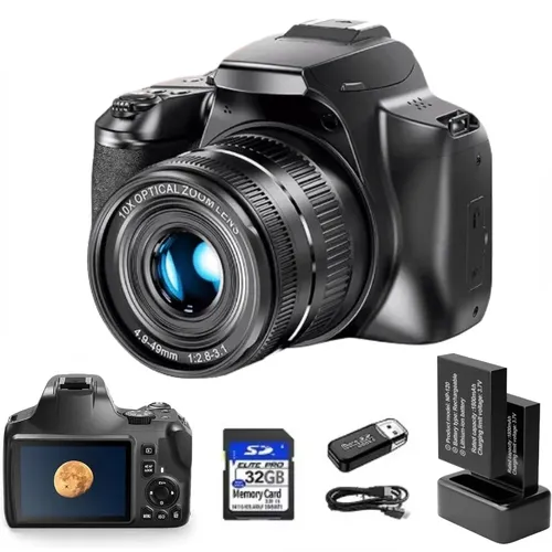 Telecamere DSLR 4K per fotografia Zoom ottico 10X Videocamera per vlogging YouTube 64MP WiFi Livestream Webcam Videocamera con Flash